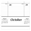 Academic Year Ruled Desk Pad, 21.75 x 17, White Sheets, Black Binding, Black Corners, 16-Month (Sept to Dec): 2022 to 20232