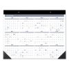 Contemporary Monthly Desk Pad, 22 x 17, White Sheets, Black Binding/Corners,12-Month (Jan to Dec): 20232
