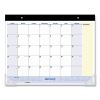 QuickNotes Desk Pad, 22 x 17, White/Blue/Yellow Sheets, Black Binding, Clear Corners, 13-Month (Jan to Jan): 2023 to 20241