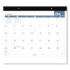 Easy-to-Read Monthly Desk Pad, 22 x 17, White/Blue Sheets, Black Binding, Clear Corners, 12-Month (Jan to Dec): 20221