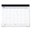 Desk Pad, 21.75 x 17, White Sheets, Black Binding, Clear Corners, 12-Month (Jan to Dec): 20221