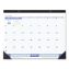 Desk Pad, 22 x 17, White Sheets, Black Binding, Black Corners, 12-Month (Jan to Dec): 20221