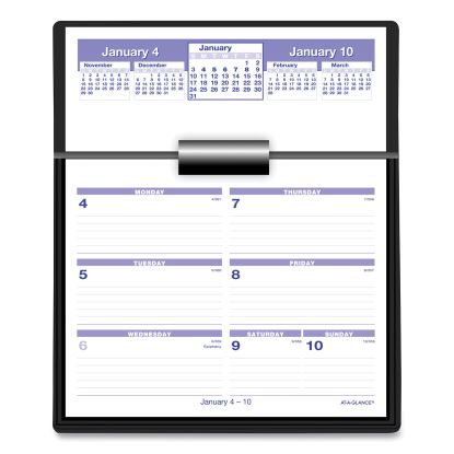 Flip-A-Week Desk Calendar and Base, 7 x 5.5, White Sheets, 20221