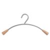 Metal and Wood Coat Hangers, 6/Set, Gray/Mahogany1