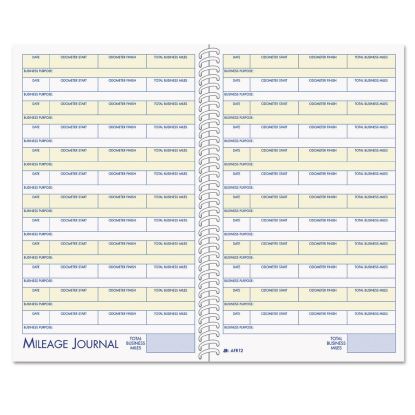 Vehicle Mileage and Expense Book, 5.25 x 8.5, 1/Page, 49 Forms, 63 Pages1