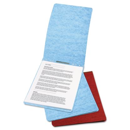 PRESSTEX Report Cover with Tyvek Reinforced Hinge, Top Bound, Two-Piece Prong Fastener, 2" Capacity, 8.5 x 11, Red/Red1
