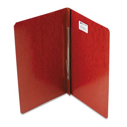PRESSTEX Report Cover with Tyvek Reinforced Hinge, Side Bound, Two-Piece Prong Fastener, 3" Capacity, 14 x 8.5, Red/Red1