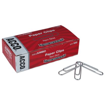 Premium Heavy-Gauge Wire Paper Clips, Jumbo, Smooth, Silver, 100 Clips/Box, 10 Boxes/Pack1