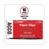 Premium Heavy-Gauge Wire Paper Clips, Jumbo, Smooth, Silver, 100 Clips/Box, 10 Boxes/Pack2