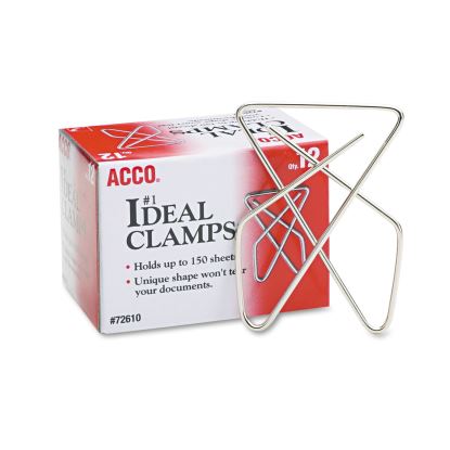 Ideal Clamps, Large (No. 1), Silver, 12/Box1