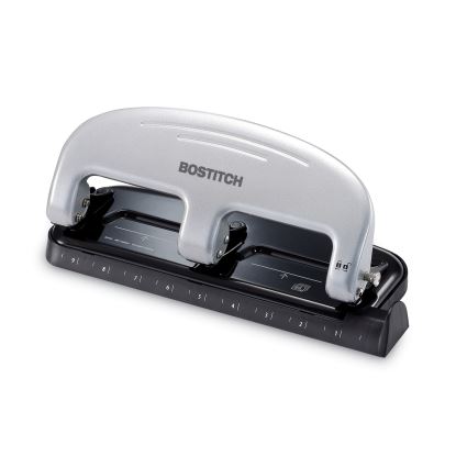 20-Sheet EZ Squeeze Three-Hole Punch, 9/32" Holes, Black/Silver1