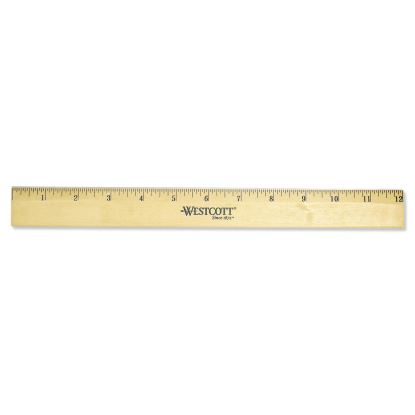 Wood Ruler with Single Metal Edge, Standard, 12" Long1