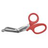 Stainless Steel Office Snips, 7" Long, 1.75" Cut Length, Red Offset Handle2