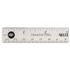 Stainless Steel Office Ruler With Non Slip Cork Base, Standard/Metric, 6" Long1