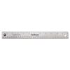 Stainless Steel Office Ruler With Non Slip Cork Base, Standard/Metric, 12" Long2