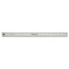 Stainless Steel Office Ruler With Non Slip Cork Base, Standard/Metric, 18" Long2