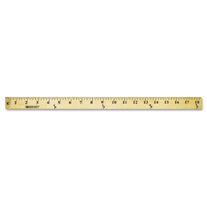 Wood Yardstick with Metal Ends, 36" Long. Clear Lacquer Finish1
