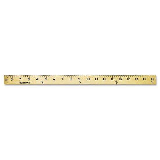 Wood Yardstick with Metal Ends, 36" Long. Clear Lacquer Finish1