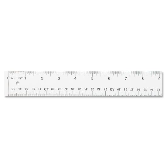 Clear Flexible Acrylic Ruler, Standard/Metric, 18" Long, Clear1