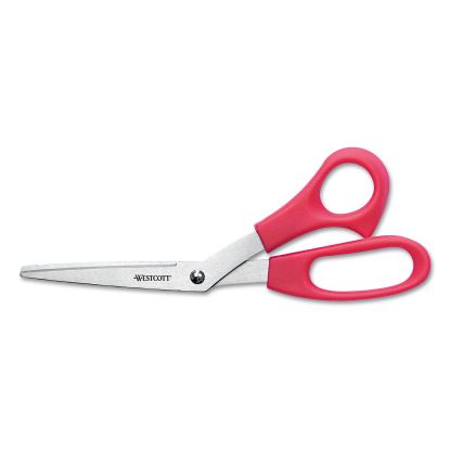 Value Line Stainless Steel Shears, 8" Long, 3.5" Cut Length, Red Offset Handle1