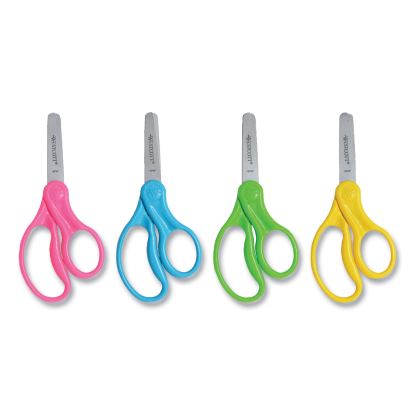 For Kids Scissors, Blunt Tip, 5" Long, 1.75" Cut Length, Randomly Assorted Straight Handles1