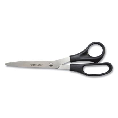Value Line Stainless Steel Shears, 8" Long, 3.5" Cut Length, Black Straight Handle1