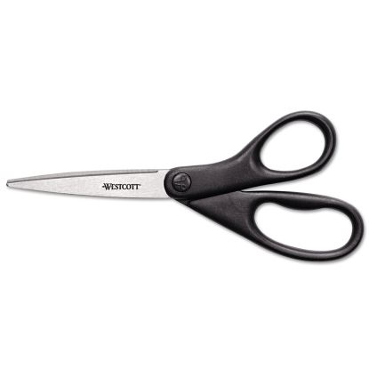 Design Line Straight Stainless Steel Scissors, 8" Long, 3.13" Cut Length, Black Straight Handle1