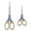 Titanium Bonded Scissors, 5" and 7" Long, 2.25" and 3.5" Cut Lengths, Gray/Yellow Straight Handles, 2/Pack1