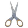 Titanium Bonded Scissors, 5" and 7" Long, 2.25" and 3.5" Cut Lengths, Gray/Yellow Straight Handles, 2/Pack2