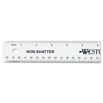 Non-Shatter Flexible Ruler, Standard/Metric, 12" Long, Plastic, Clear1