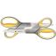 Titanium Bonded Scissors, 8" Long, 3.5" Cut Length, Gray/Yellow Straight Handles, 2/Pack1