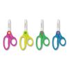Scissor Caddy with Kids' Scissors, 5" Long, 2" Cut Length, Light Blue; Light Green; Pink; Red, Straight Handles, 24/Set2