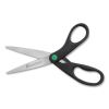 KleenEarth Scissors, 8" Long, 3.25" Cut Length, Black Straight Handles, 2/Pack2