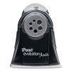 iPoint Evolution Axis Pencil Sharpener, AC-Powered, 5 x 7.5 x 7.25, Black/Silver2