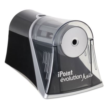 iPoint Evolution Axis Pencil Sharpener, AC-Powered, 4.25 x 7 x 4.75, Black/Silver1
