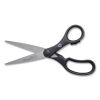 KleenEarth Basic Plastic Handle Scissors, Pointed Tip, 7" Long, 2.8" Cut Length, Black Straight Handle2