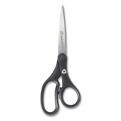 KleenEarth Basic Plastic Handle Scissors, 8" Long, 3.25" Cut Length, Black Straight Handle1