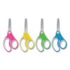 Soft Handle Kids Scissors, Rounded Tip, 5" Long, 1.75" Cut Length, Assorted Straight Handles, 12/Pack2