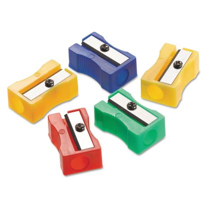 One-Hole Manual Pencil Sharpeners, 4 x 2 x 1, Assorted Colors, 24/Pack1