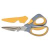 Titanium Bonded Workbench Shears, 8" Long, 3" Cut Length, Gray/Yellow Offset Handle1