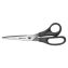 All Purpose Stainless Steel Scissors, 8" Long, 3.5" Cut Length, Black Straight Handle1
