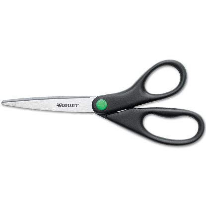 KleenEarth Scissors, 8" Long, 3.25" Cut Length, Black Straight Handle1