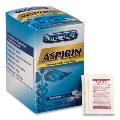 Aspirin Medication, Two-Pack, 50 Packs/Box1