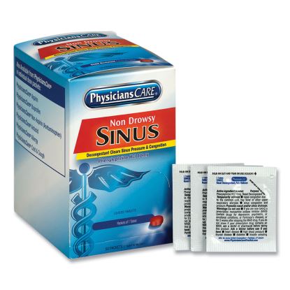 Sinus Decongestant Congestion Medication, One Tablet/Pack, 50 Packs/Box1