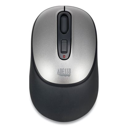 iMouse A10 Antimicrobial Wireless Mouse, 2.4 GHz Frequency/30 ft Wireless Range, Left/Right Hand Use, Black/Silver1