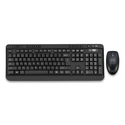 WKB-1320CB Antimicrobial Wireless Desktop Keyboard and Mouse, 2.4 GHz Frequency/30 ft Wireless Range, Black1