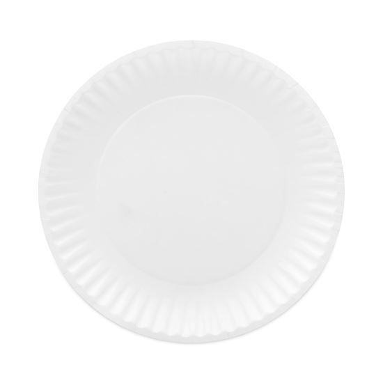 Coated Paper Plates, 6" dia, White, 100/Pack, 12 Packs/Carton1