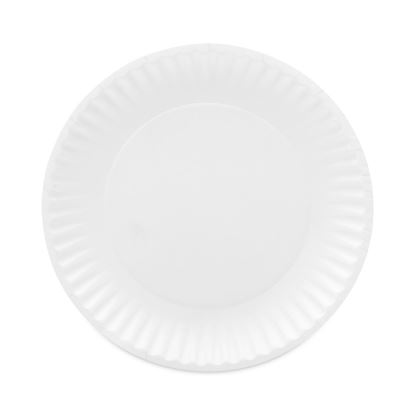 Coated Paper Plates, 9" dia, White, 100/Pack, 12 Packs/Carton1