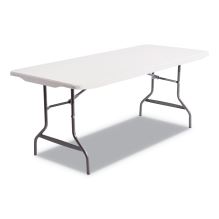 Resin Rectangular Folding Table, Square Edge, 72w x 30d x 29h, Platinum1