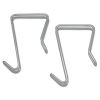 Single Sided Partition Garment Hook, Steel, 0.5 x 3.13 x 4.75, Over-the-Door/Over-the-Panel Mount, Silver, 2/Pack1